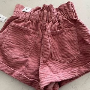 PacSun blush pink corduroy mom shorts
